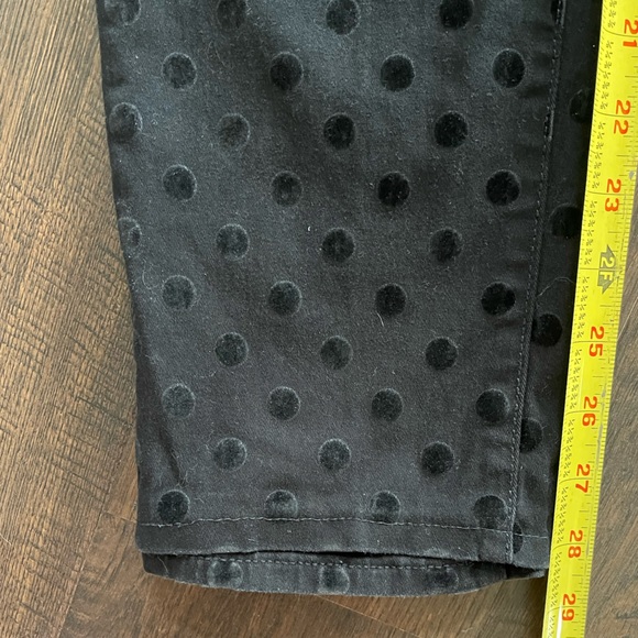 ANN TAYLOR Modern Fit Black Denim Ankle Jeans Polka Dots Classic Stretch Size 10 - Picture 7 of 11